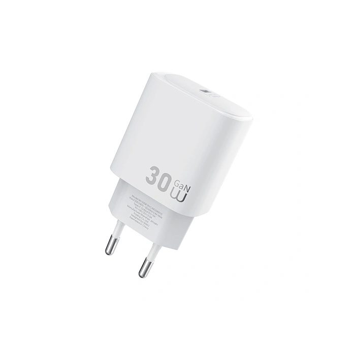 Wiwu 30W Essen GaN Fast Charger+ Cable Combo Wi-G008 C-C EU White - imagine 2