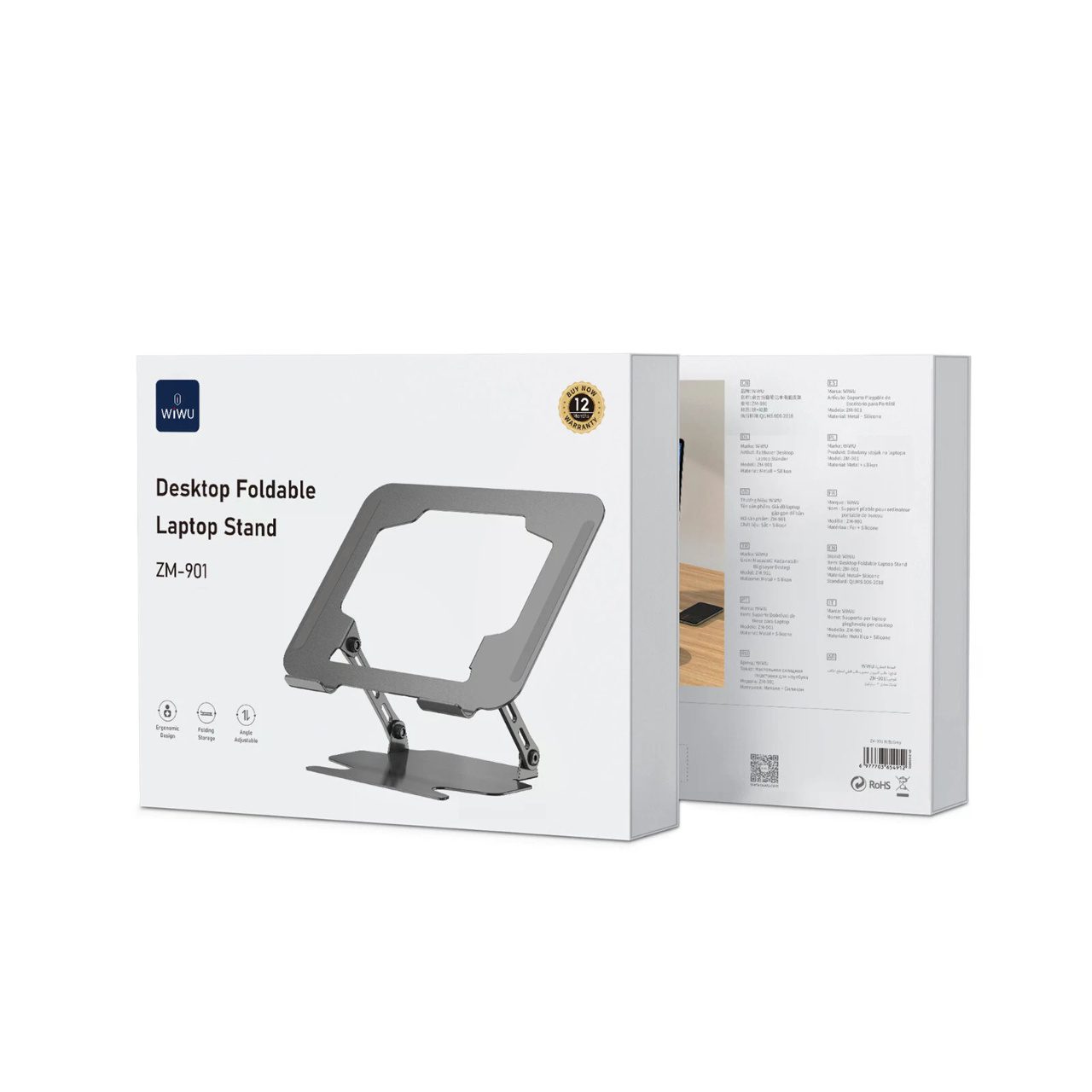 Wiwu Laptop Stand ZM-901 Grey - imagine 2