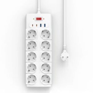 Wiwu 14 in 1 20W GaN Power Strip 2C+2A+10AC Wi-S008 EU 2M White