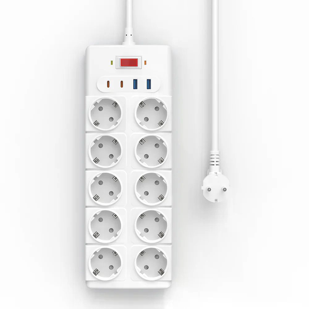 Wiwu 14 in 1 20W GaN Power Strip 2C+2A+10AC Wi-S008 EU 2M White