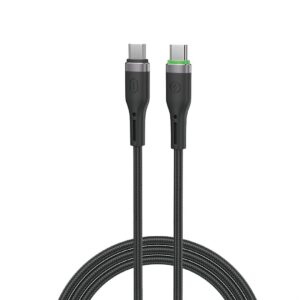 Wiwu 60W OringLink Series Nylon Braided Cable Wi-C069 C-C 1M Black
