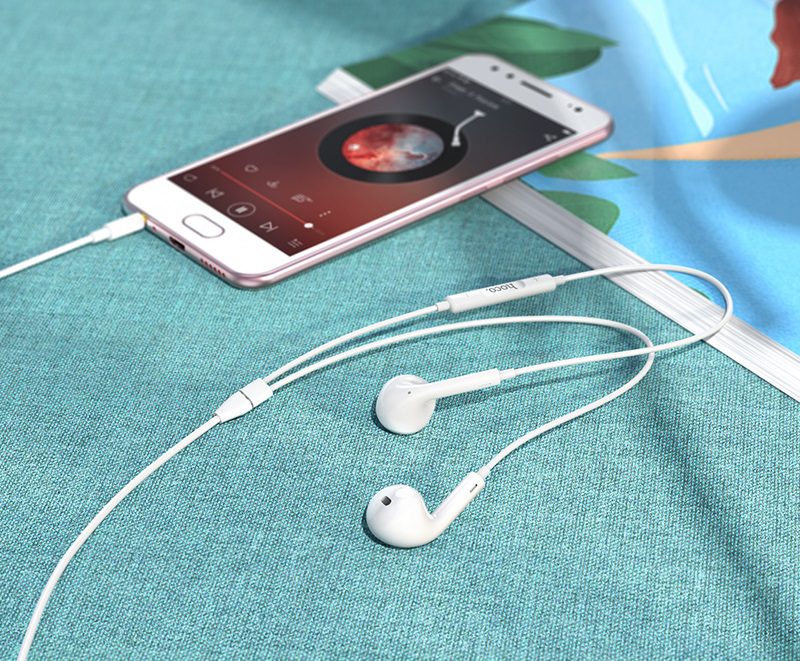 Hoco M1 Max crystal earphones with mic white