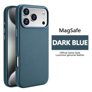 Leather Magnetic Case Without IC Notification IP 17 PRO Violet