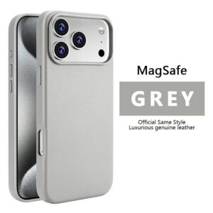 Leather Magnetic Case Without IC Notification IP 17 PM Fir green