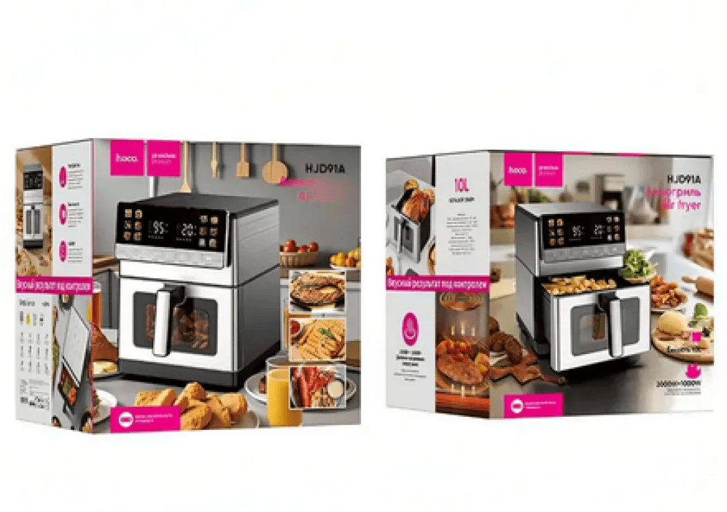 Hoco HJD91A 10L air fryer(EU)(Russian version) stainless steel - imagine 2