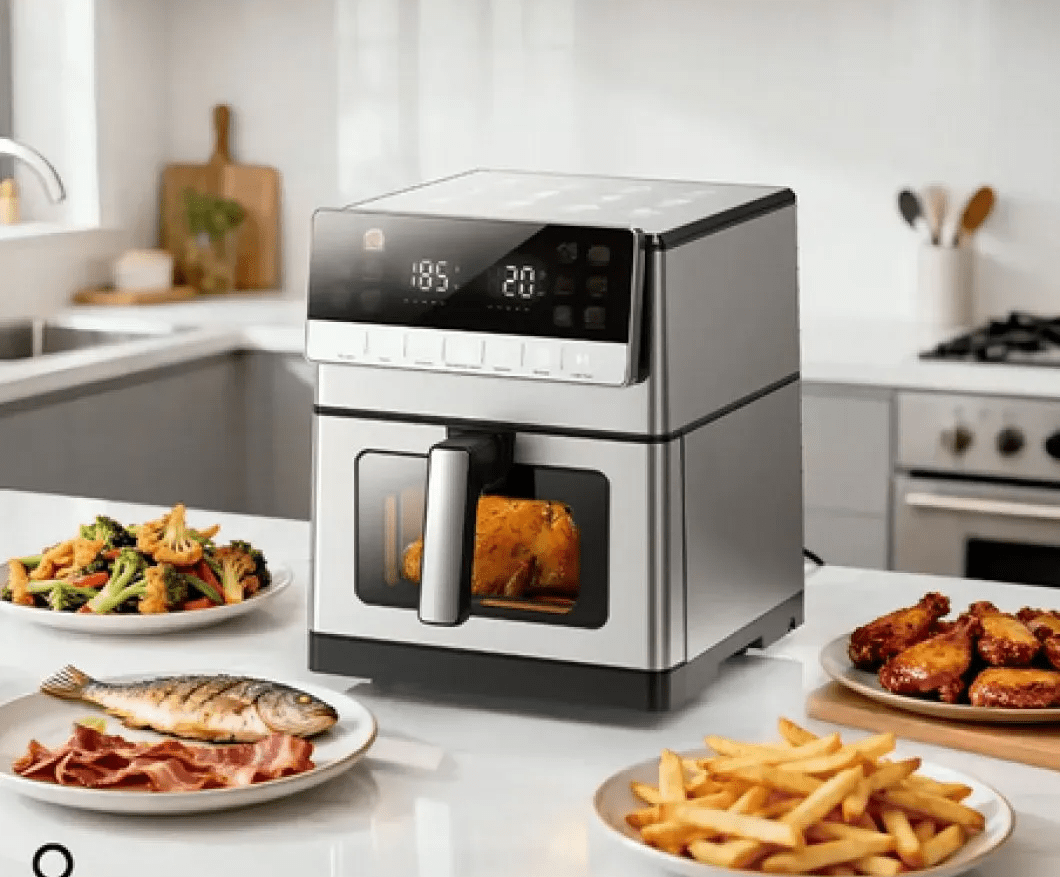Hoco HJD91A 10L air fryer(EU)(Russian version) stainless steel