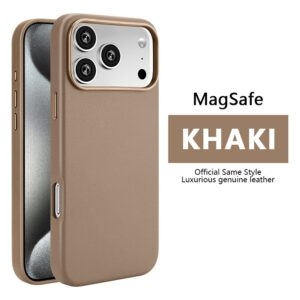 Leather Magnetic Case Without IC Notification IP 17 AIR Pine needle green
