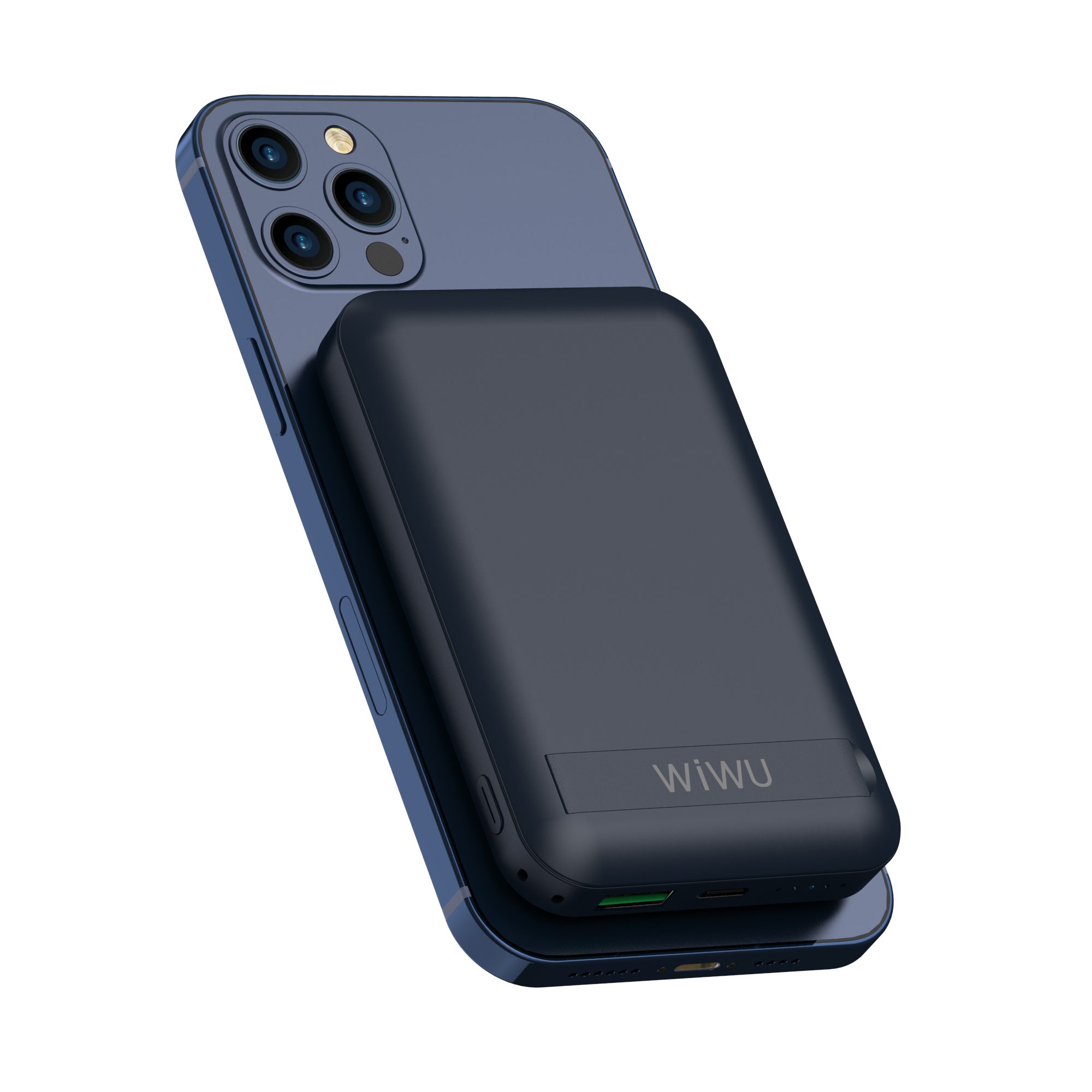 Wiwu Snap Cube- Magnetic Wireless Charger Power Bank 10000mAh SC1000WHT 磁吸充电宝 10000毫安 Black