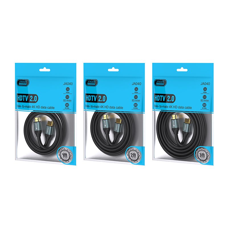 Jokade JA040 XUNJIE Series HDTV 2.0 Male to Male 4K HD Data Cable (1 meter) Black - imagine 2