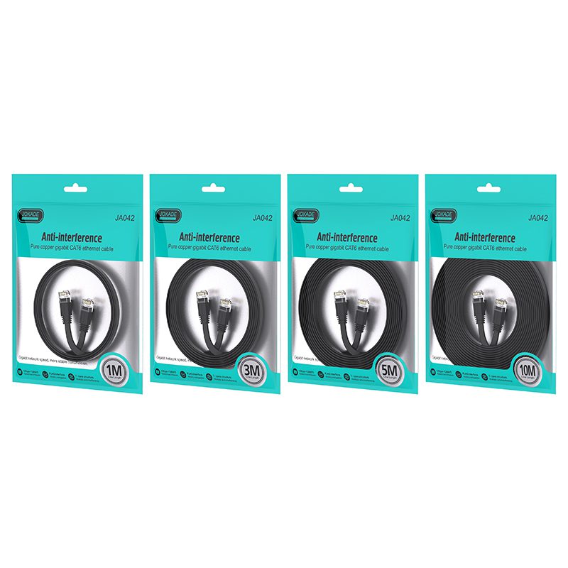 Jokade JA042 WANGKONG six class pure copper Gigabit Ethernet cable (1m) Black - imagine 2