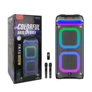 Sing-e ZQS8257 RGB Party Dual Speaker 8 inch 40W Black