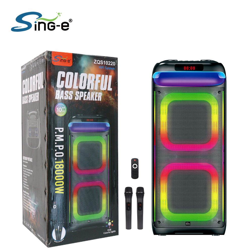 Sing-e ZQS10220 RGB Party Dual Speaker 10 inch 50W Black - imagine 3