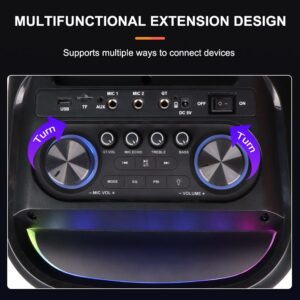 Sing-e ZQS10220 RGB Party Dual Speaker 10 inch 50W Black