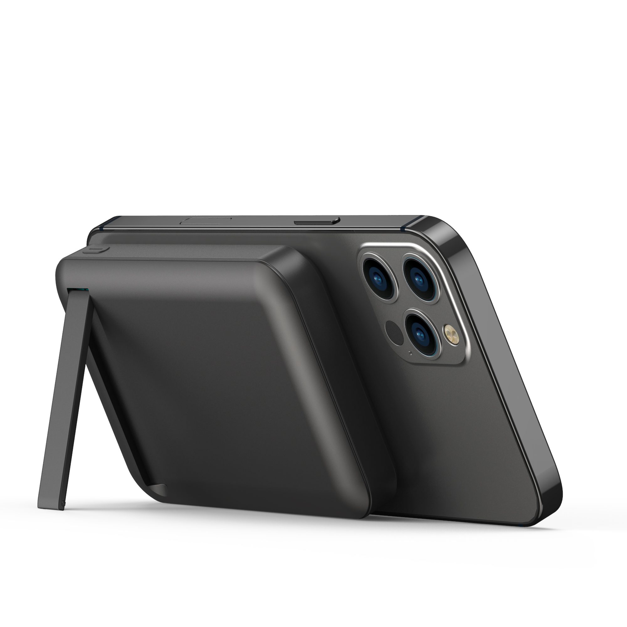 Wiwu Snap Cube- Magnetic Wireless Charger Power Bank 10000mAh SC1000WHT 磁吸充电宝 10000毫安 Black - imagine 2