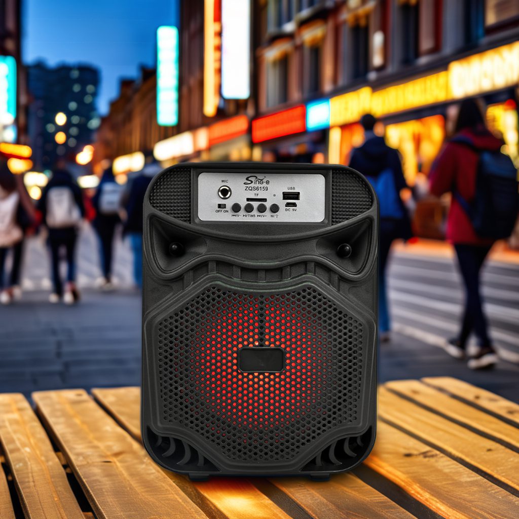 Sing-e ZQS6159 RGB Party Single Speaker 6 inch 12W Black - imagine 3