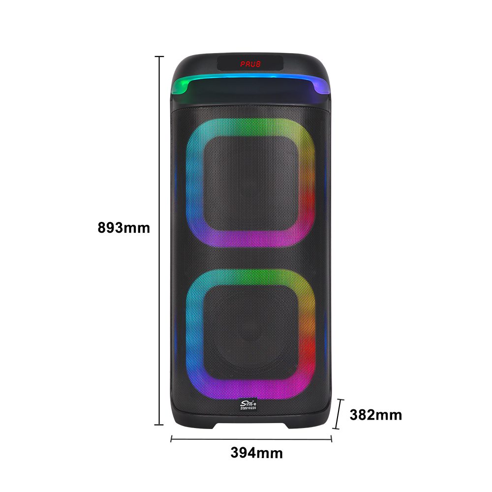Sing-e ZQS10220 RGB Party Dual Speaker 10 inch 50W Black - imagine 2