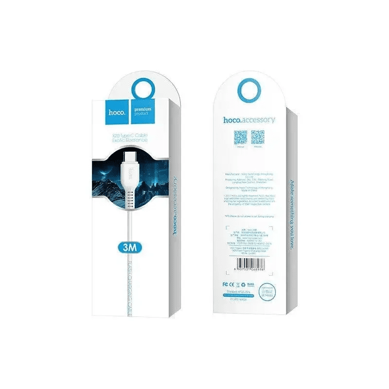 Hoco X20 Flash Type-C charging cable(L=2M) white - imagine 2