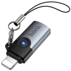 Hoco UA46A Victory iP male to Type-C female adapter metal gray