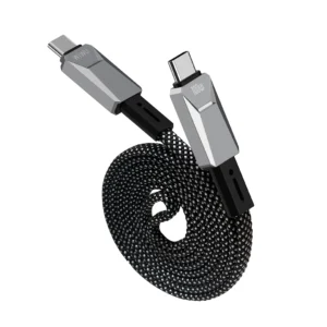 Wiwu 100W Cyberlink Series Magnetic Nylon Braided Cable Wi-C078 C-C 1M Silver