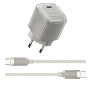 WIWU Jello 30W GaN Charger Sets Wi-U017 C-C, EU Plug Titanium