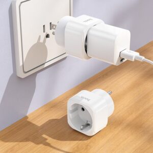 Hoco AC20 Direct US to EU plug adapter white