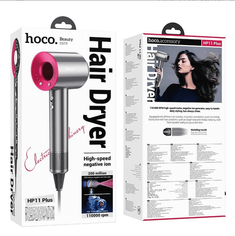 Hoco HP11 Plus High-speed negative ion hair dryer(EU) rose red - imagine 3