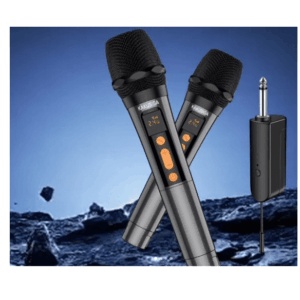 Kakusiga KSC-1884-A SHUANGSHENG dual mic wireless microphone Gray