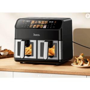 Hoco HJD86A 12L double-pot air fryer with large colorful touch screen(EU)(Russian version) black