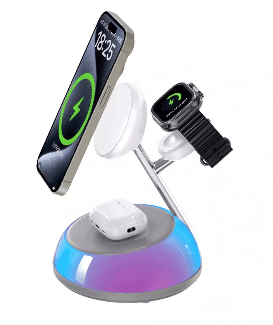 Wiwu Aurora Qi2.0 3 in 1 Wireless Charger Wi-W036 White