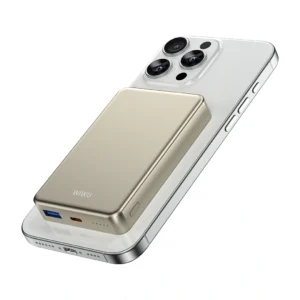 Wiwu Ultra Thin Magnetic Power Bank P15-1 10000mAh Titanium Gold