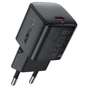 AceFast A118 PD30W mini GaN USB-C fast charger,black (EU)