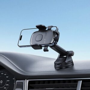 AceFast D57 one-key lock car holder for dashboard,black