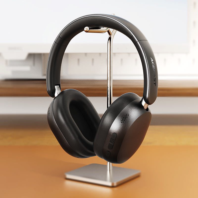AceFast H12 hybrid active noise cancelling wireless headset black