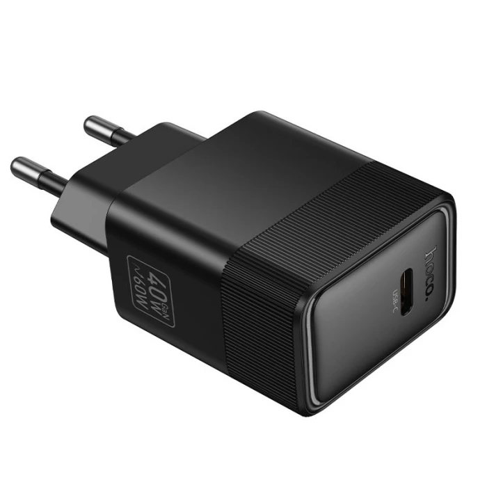 Hoco CS113A Lounge single port PD40W charger(EU) black - imagine 2