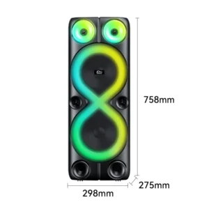 Sing-e ZQS8238 RGB Party Dual Speaker 8 inch 40W Black