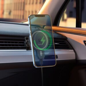 Hoco CA85 Ultra-fast magnetic wireless charging car holder black