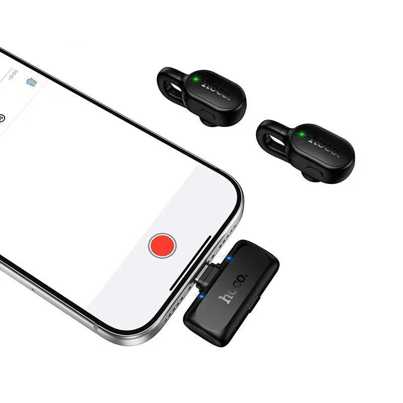 Hoco L27 Ice hidden wireless microphone Type-C black - imagine 2
