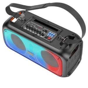 Hoco BS54 Party wireless dual mic outdoor BT speaker black