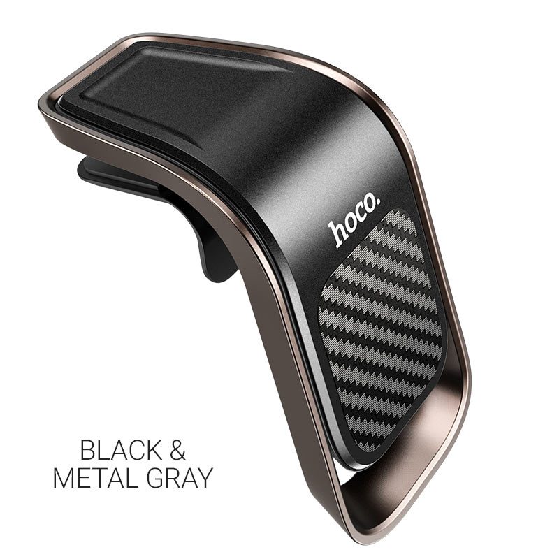 Hoco CA74 Universe air outlet magnetic car holder black&metal gray - imagine 2
