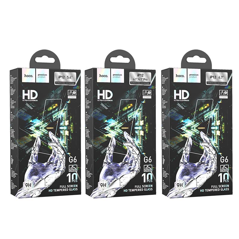 Hoco Instant full screen high-definition tempered film se for iPhone12 Pro Max(10PCS)(G6) - imagine 3