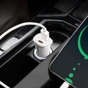 Hoco Z31A Colossus PD+QC3.0 car charger set White