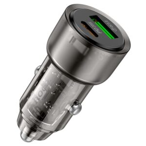 Hoco Z52 Spacious PD38W(1C1A) car charger transparent black