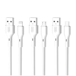 XO NB230 2.4A Rock Series Lightning Data Cable White