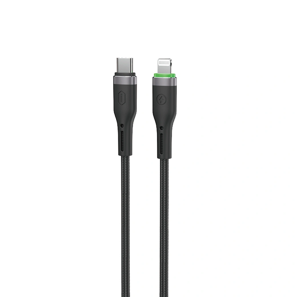 Wiwu 27W OringLink Series Nylon Braided Cable Wi-C070 C-L 1M Black