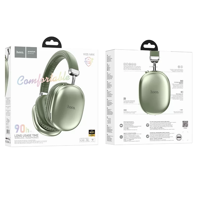 Hoco W35 Max Joy BT headphones green - imagine 4