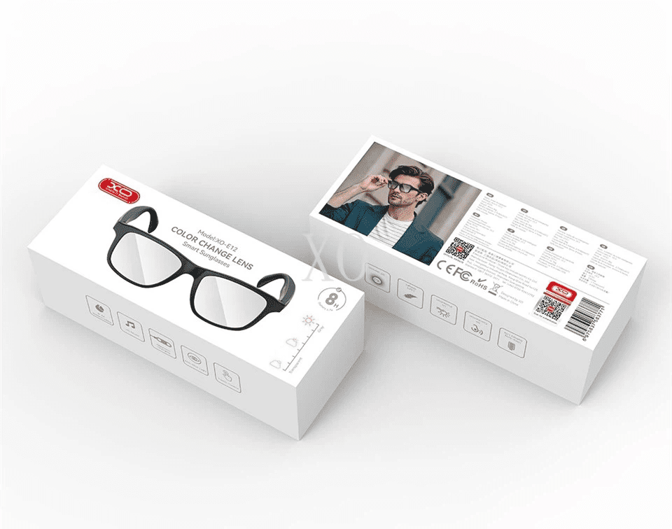 XO E12 PRO AI Translation Smart Audio Glasses Photochromic Blue Light Protection Lenses (Dual-Side Power On)